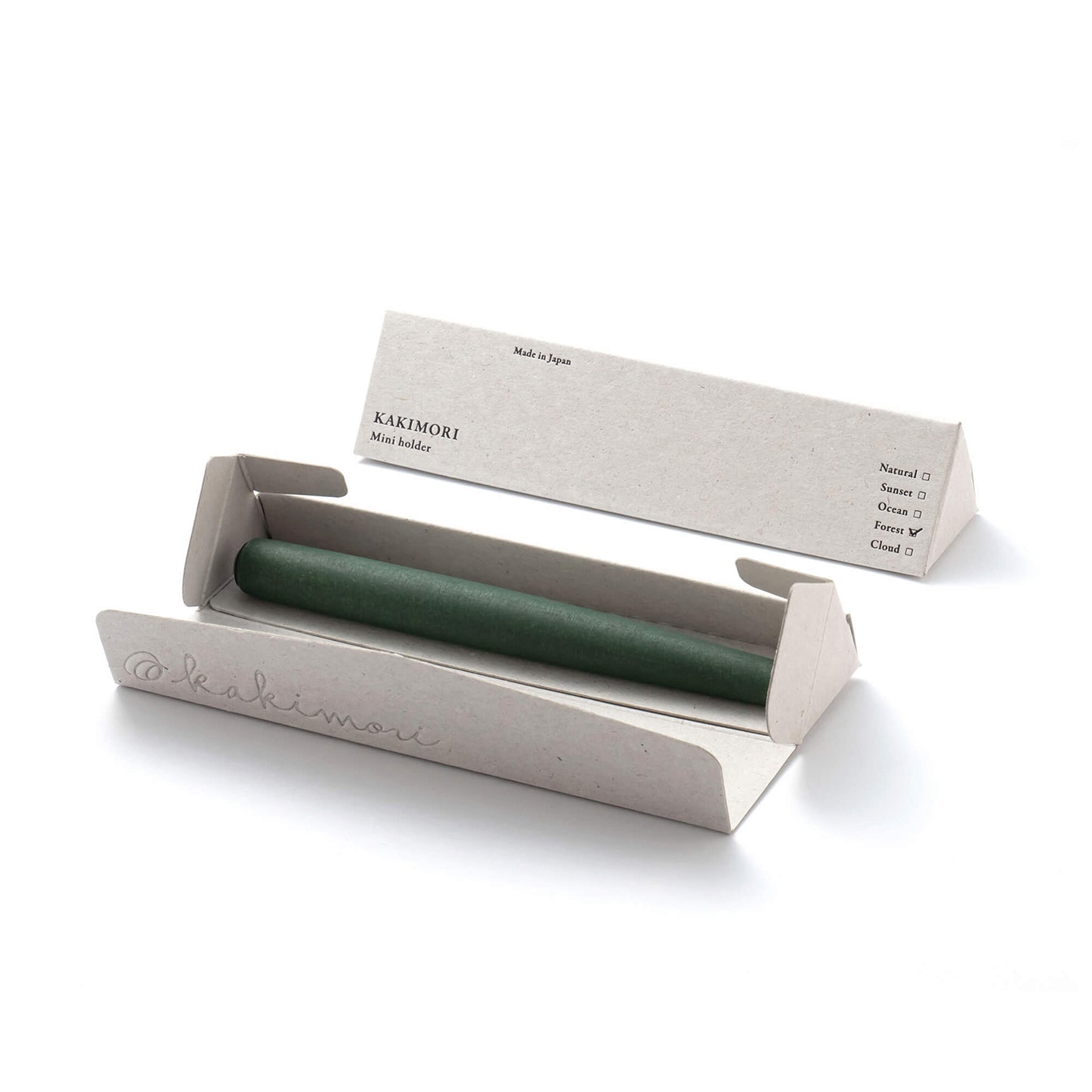 Kakimori Mini Nib Holder - Forest Made in Japan box
