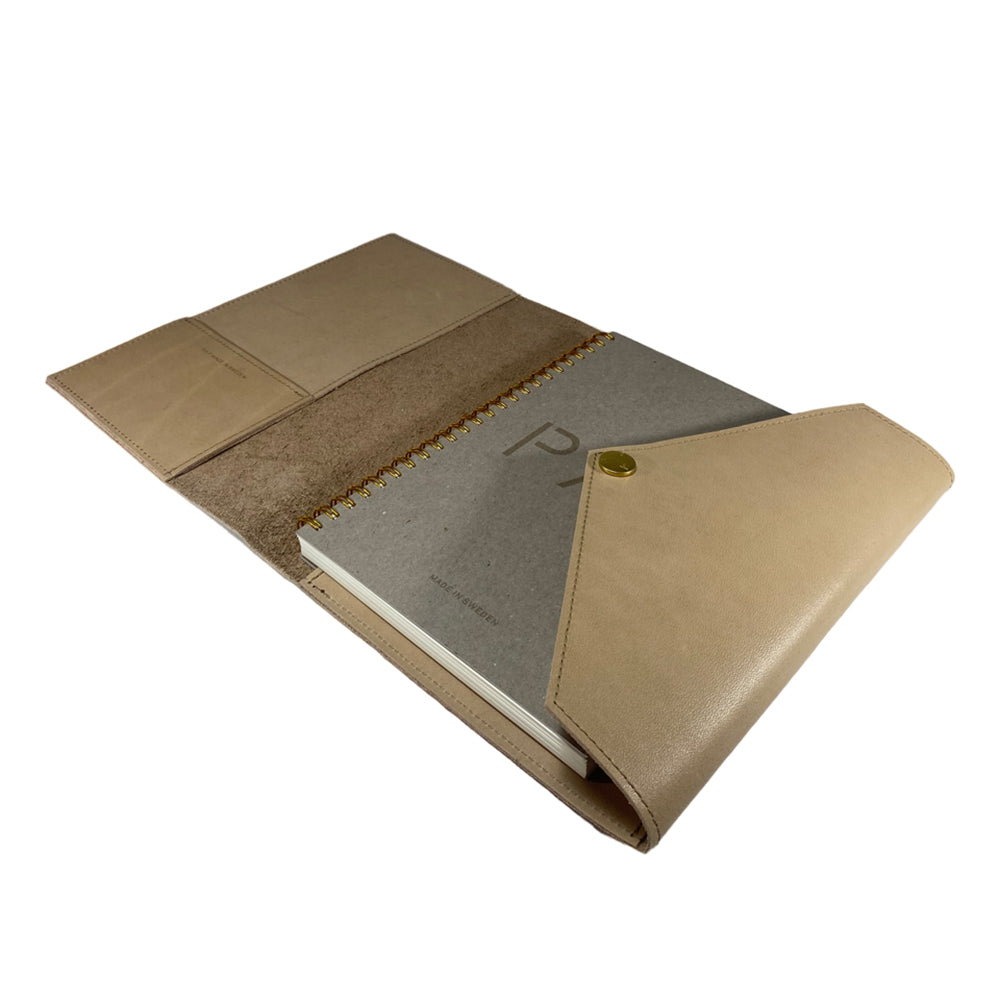 PAP Sweden PAP Mia Leather Notebook Cover A5 - Wheat Open