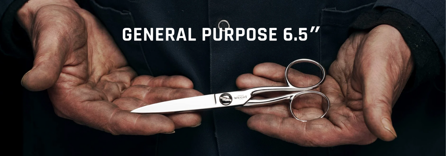 Ernest Wright General Purpose 6.5 inch Scissors Made in Sheffield England in hand