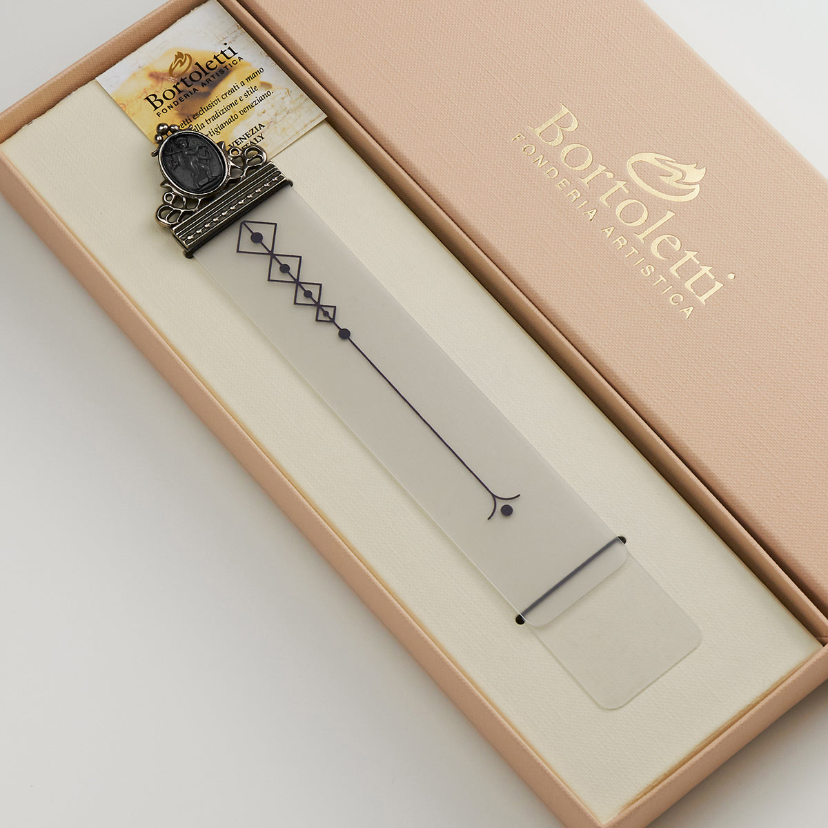 Bortoletti Murano Glass Paste Cameo Bookmark