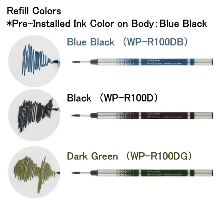 Kokuyo WP Finewriter Pen - Silver - Made in Japan refills