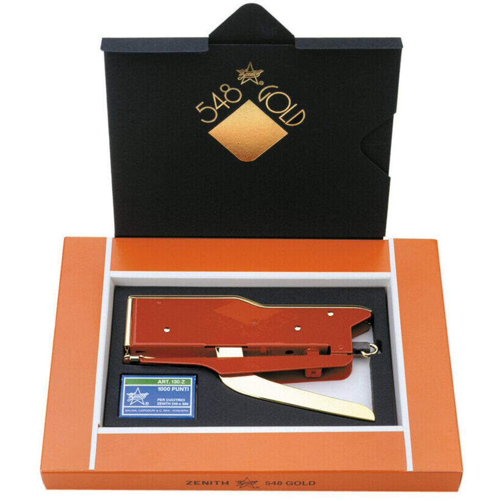 Zenith 548/E Gold Pliers Stapler Red Boxed