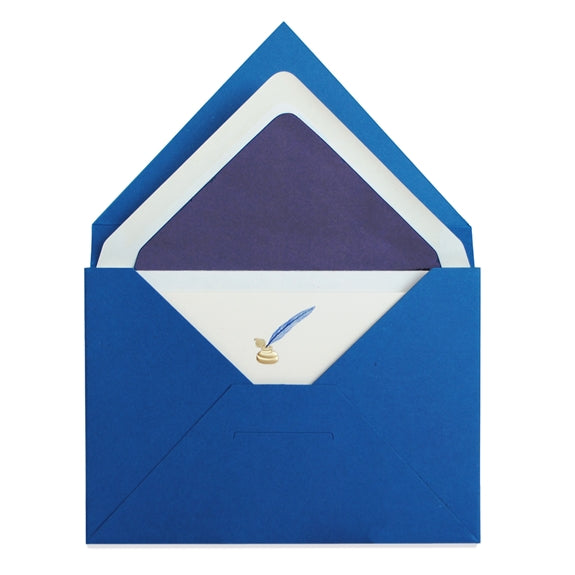 Original Crown Mill First Engraved Color Theme Notecards Blue Ink Well