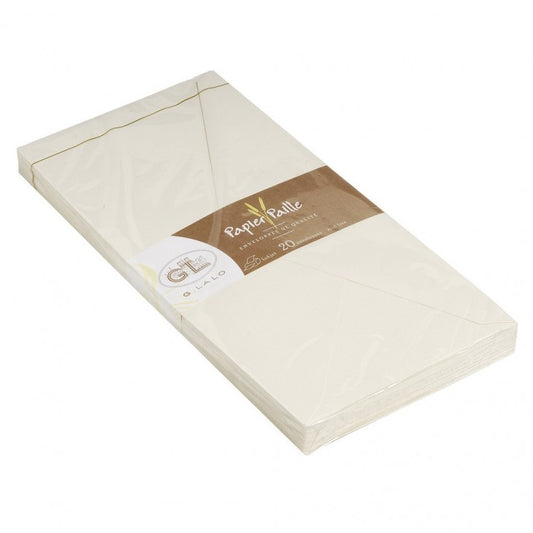 G. Lalo Papier Paille Straw Paper Envelopes DL Made in France