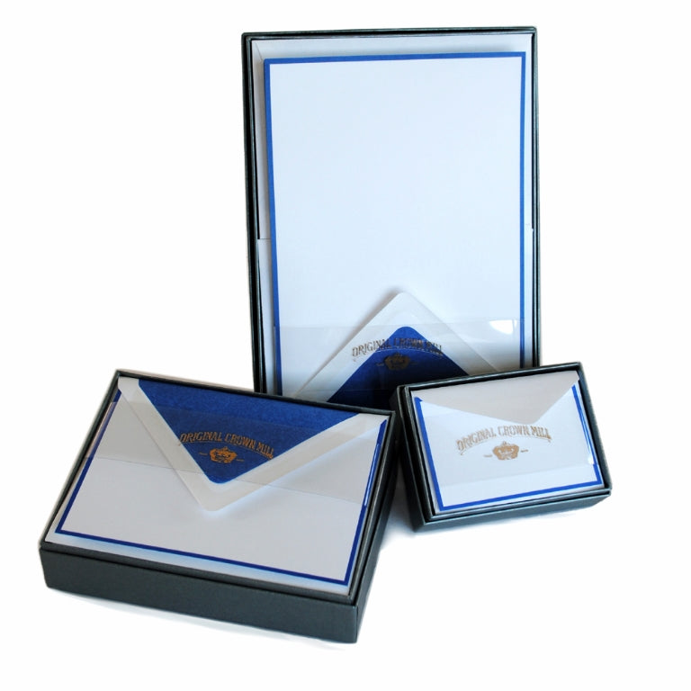 Original Crown Mill Bi-Color Stationery Made in Belgium