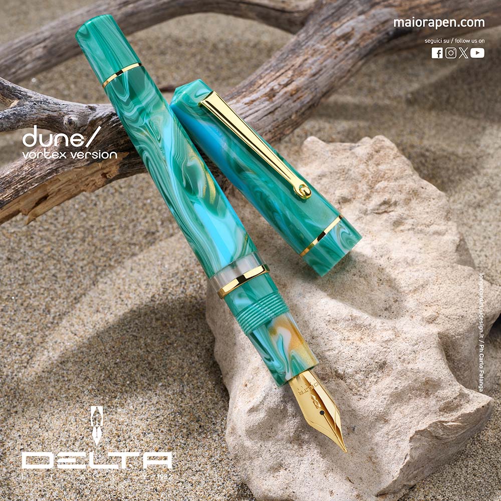 Delta Duna Fountain Pen - Vortex Green