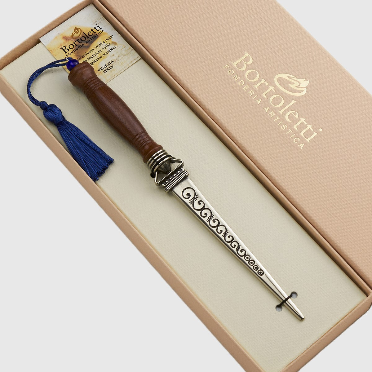 Bortoletti Letter Opener - Wood handle made in Italy in box