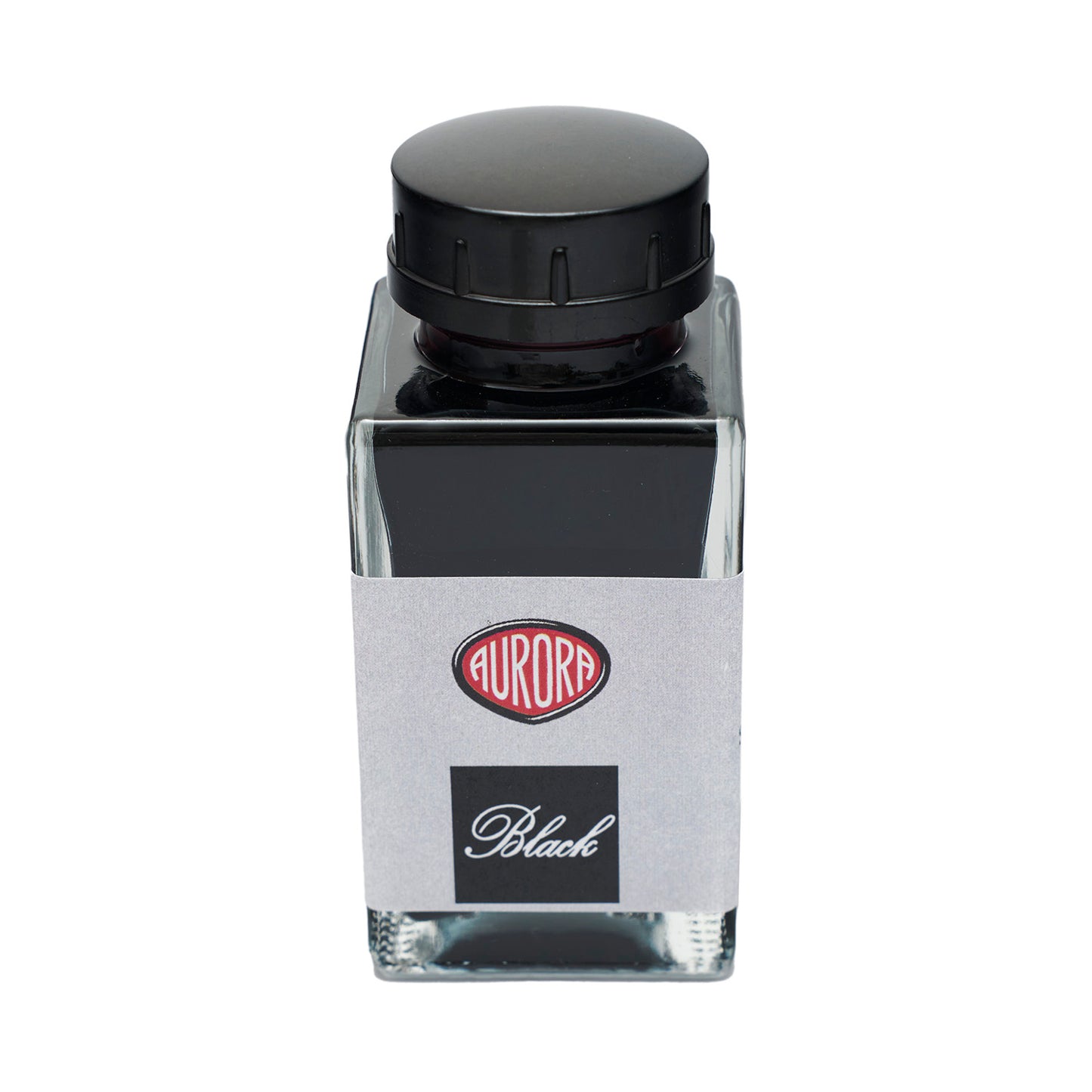 Aurora Fountain Pen Ink Black - 45 ml Bottle  Made in Italy bottle angle
