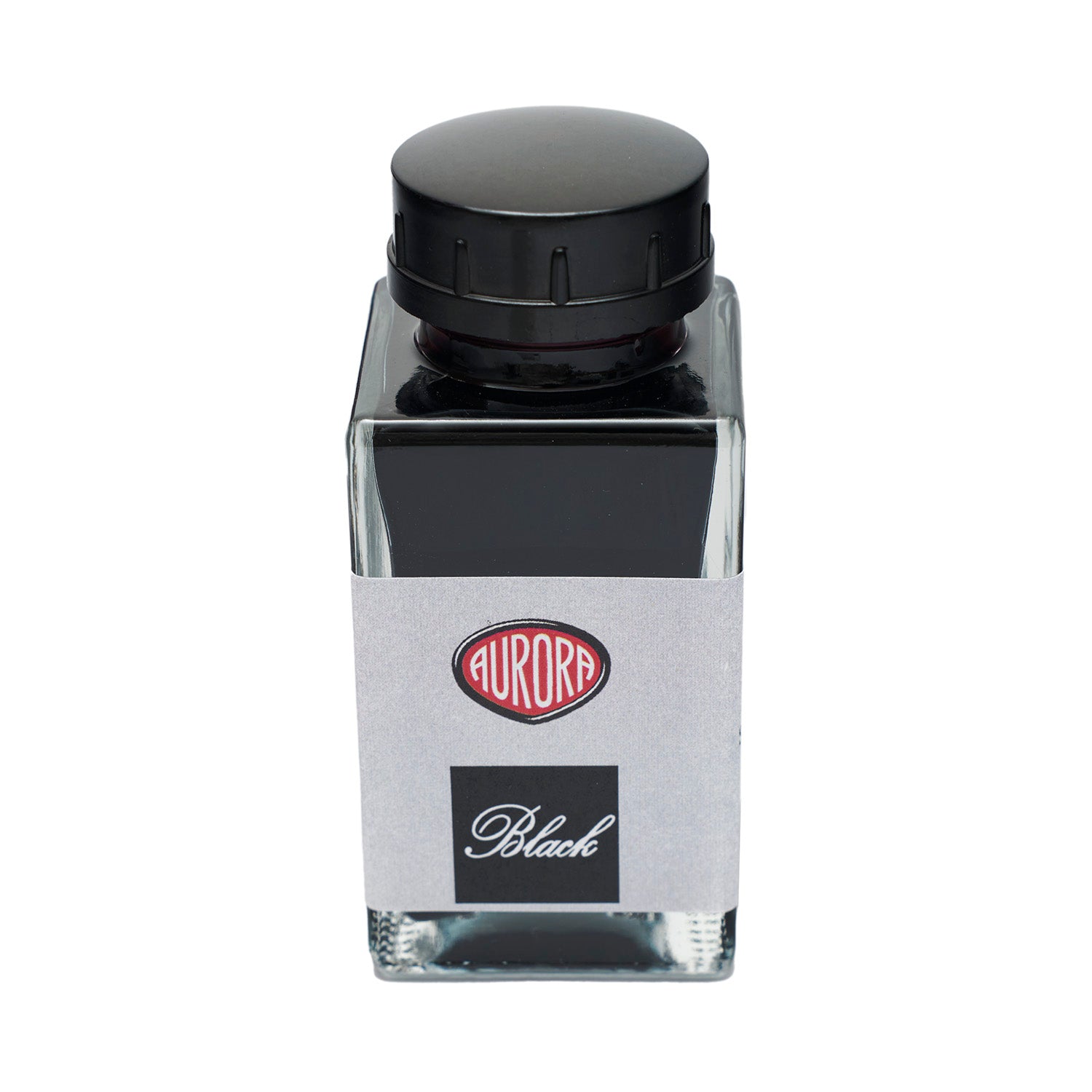 Aurora Fountain Pen Ink Black - 45 ml Bottle  Made in Italy bottle angle
