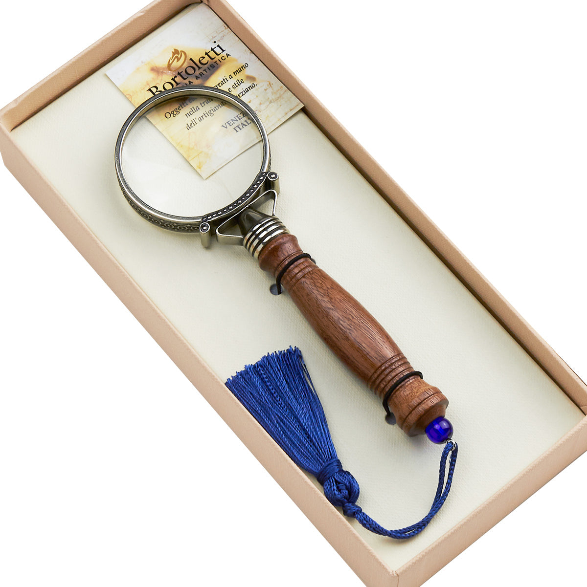 Bortoletti Magnifying Glass - Wood - Made in Italy