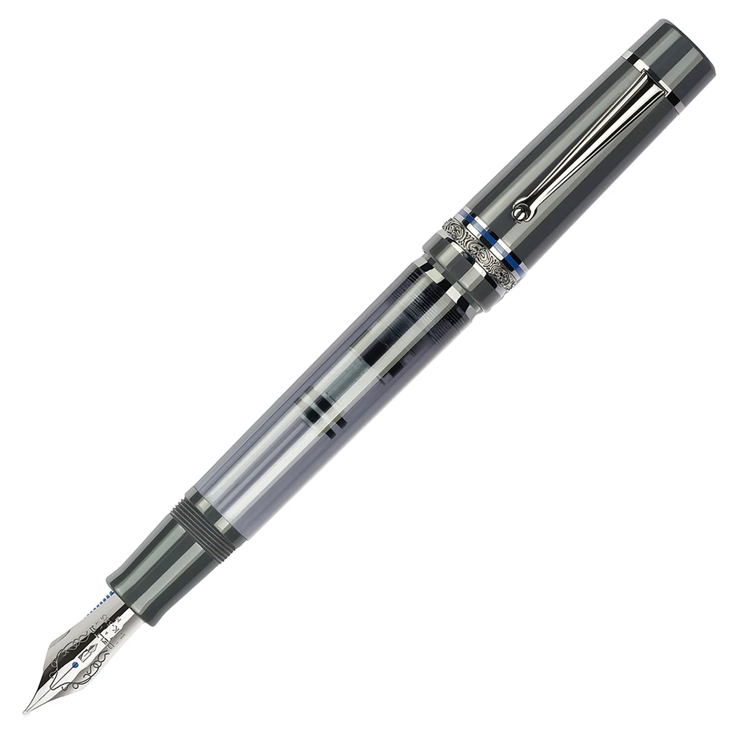 Delta Prestige Fountain Pen - #8 14k nib - Limited Edition - Grey Made in Italy