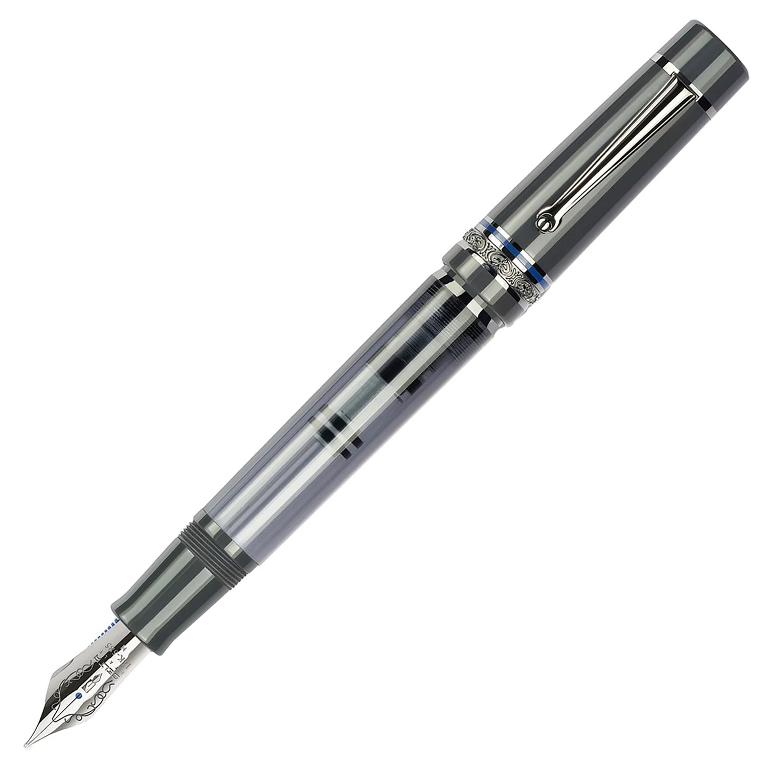 Delta Prestige Fountain Pen - #8 14k nib - Limited Edition - Grey Made in Italy