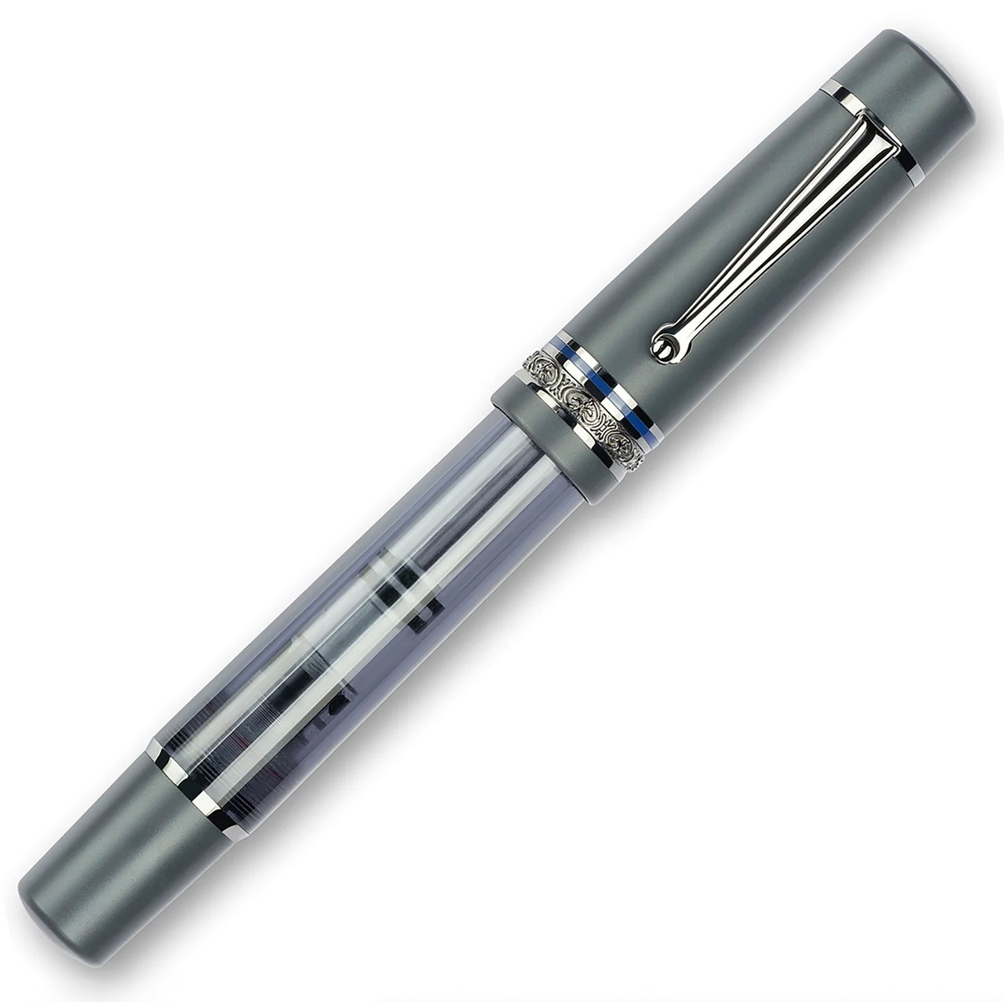 Delta Prestige Fountain Pen - #8 14k nib - Limited Edition - Matte Grey Made in Italy capped