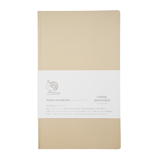 Dressco Paper Notebook L - A5 Slim - Bank Paper - Champagne - Made in Japan