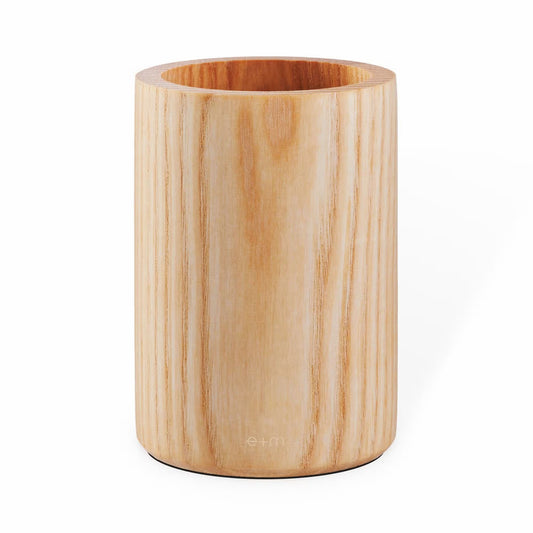 E+M Potbelly - Ash Wood Pen Cup Made in Germany