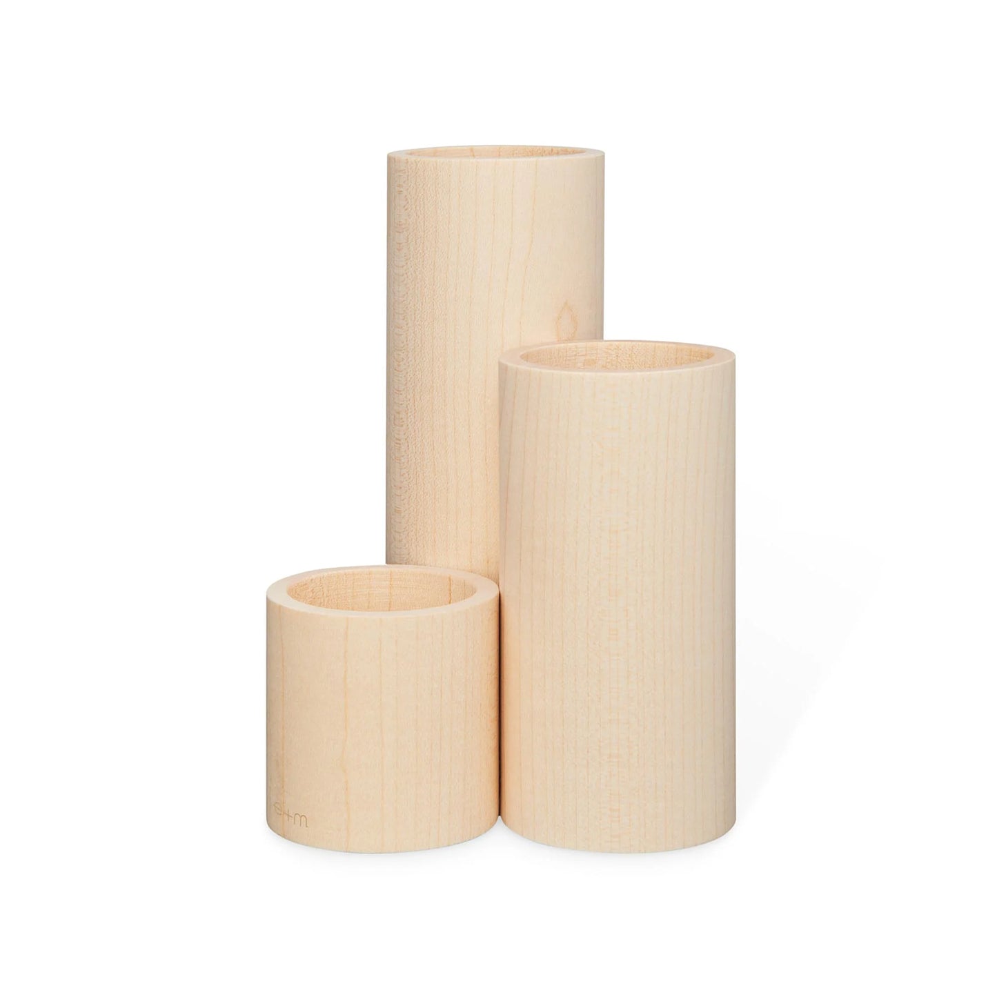 e+m Holzprodukte Step - Natural Maple Wood Pen Cup Made in Germany