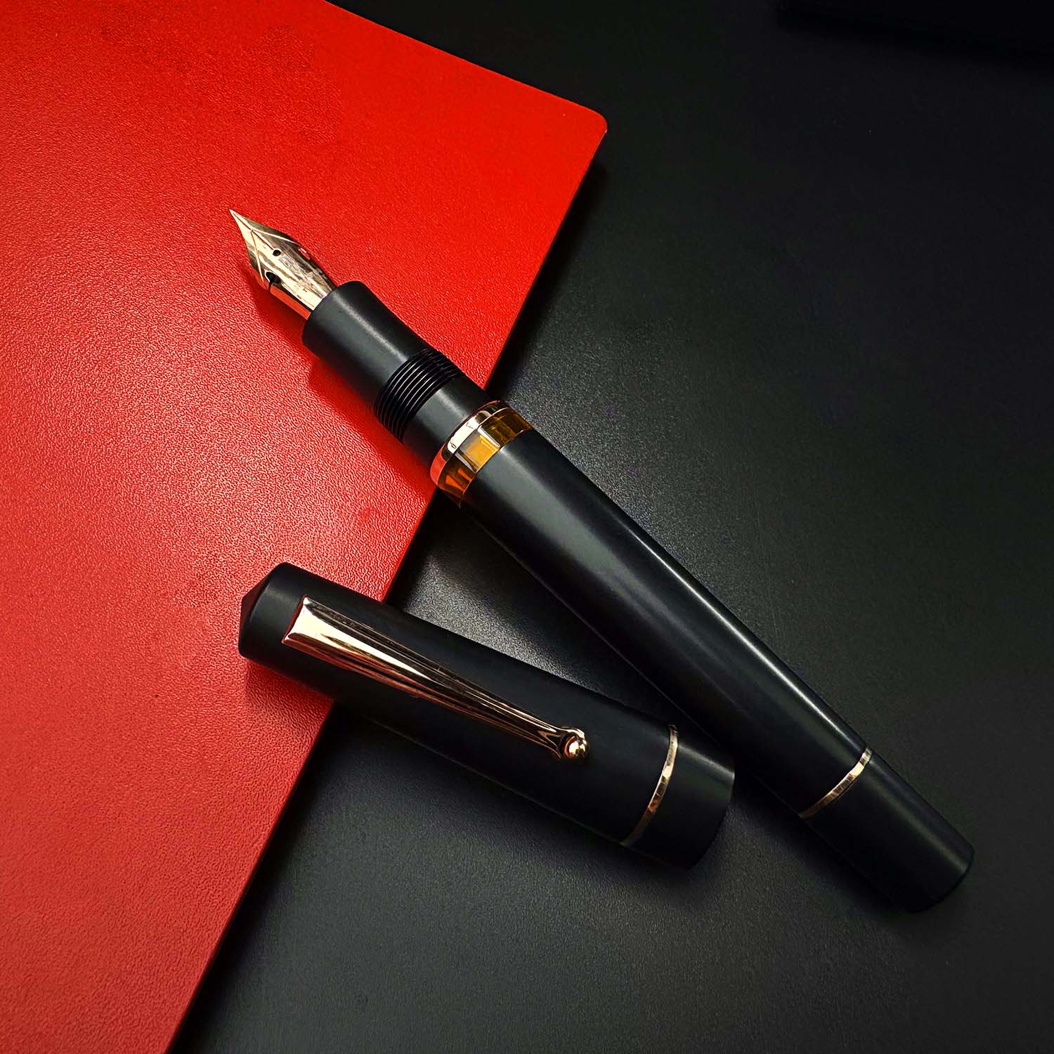 Delta Duna Fountain Pen - Matte Black - Made in Italy lifestyle