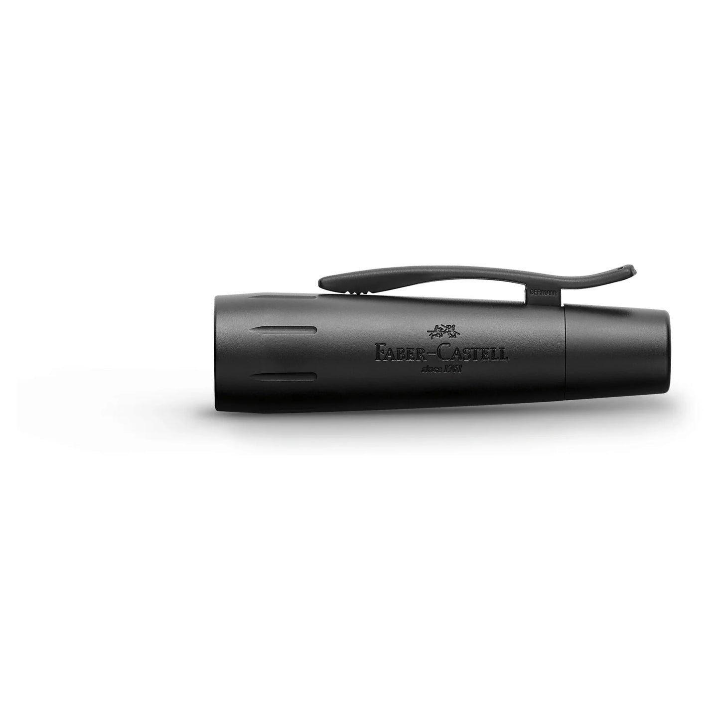 Faber-Castell E-Motion Fountain Pen - Pure Black - Made In Germany cap