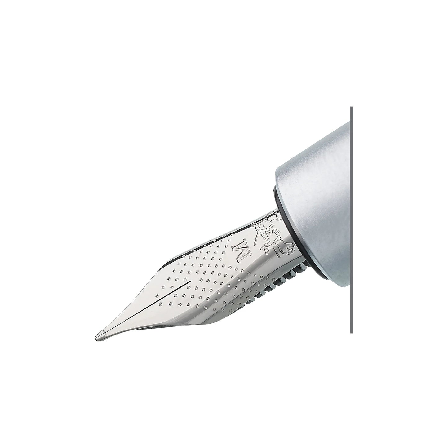 Faber-Castell E-Motion Fountain Pen - Pure Silver - Made In Germany nib