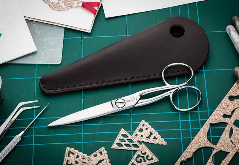 Ernest Wright General Purpose 6.5 inch Scissors Made in Sheffield England with case