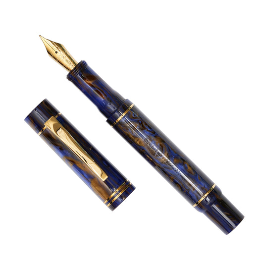 Gioia Alleria Piston Filler Fountain Pen - Crepuscolo | Made in Italy  uncapped
