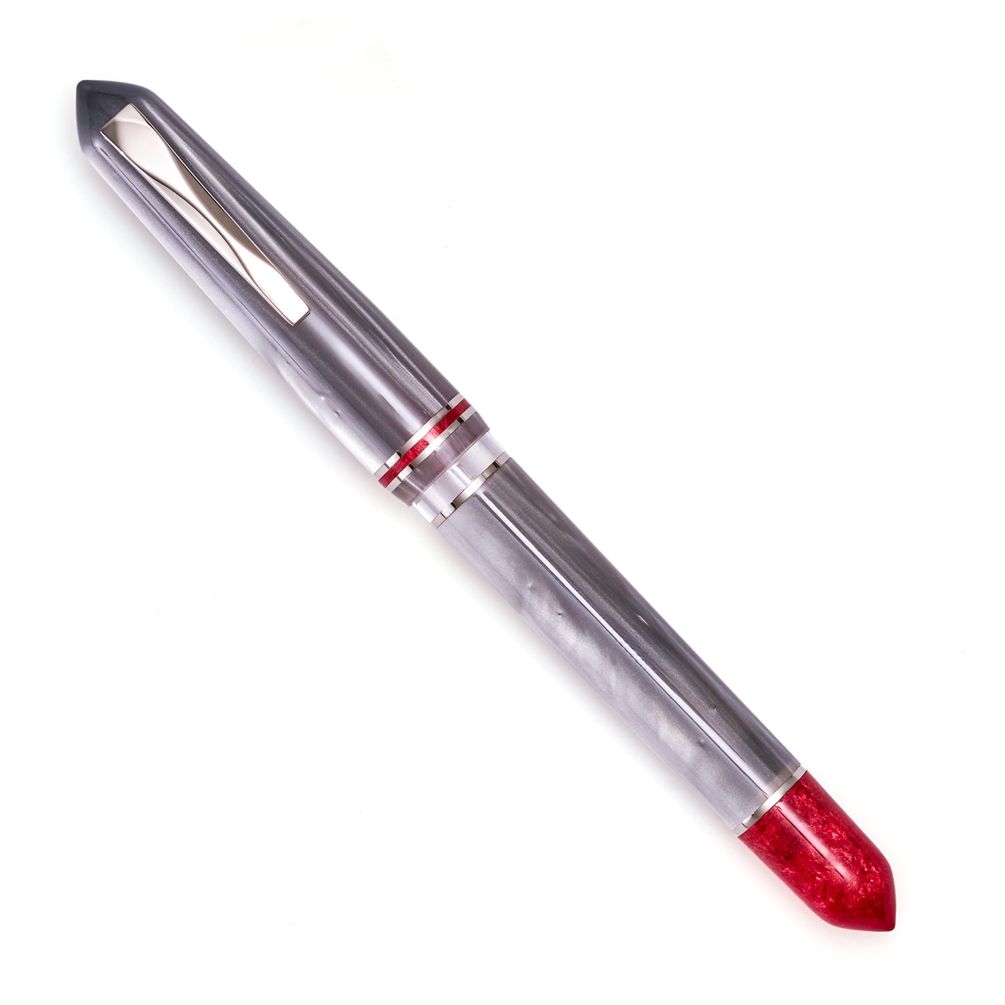 The Paper Mind x Gioia Metis Fountain Pen - Media Vita - Rhodium Trim - Made in Italy capped