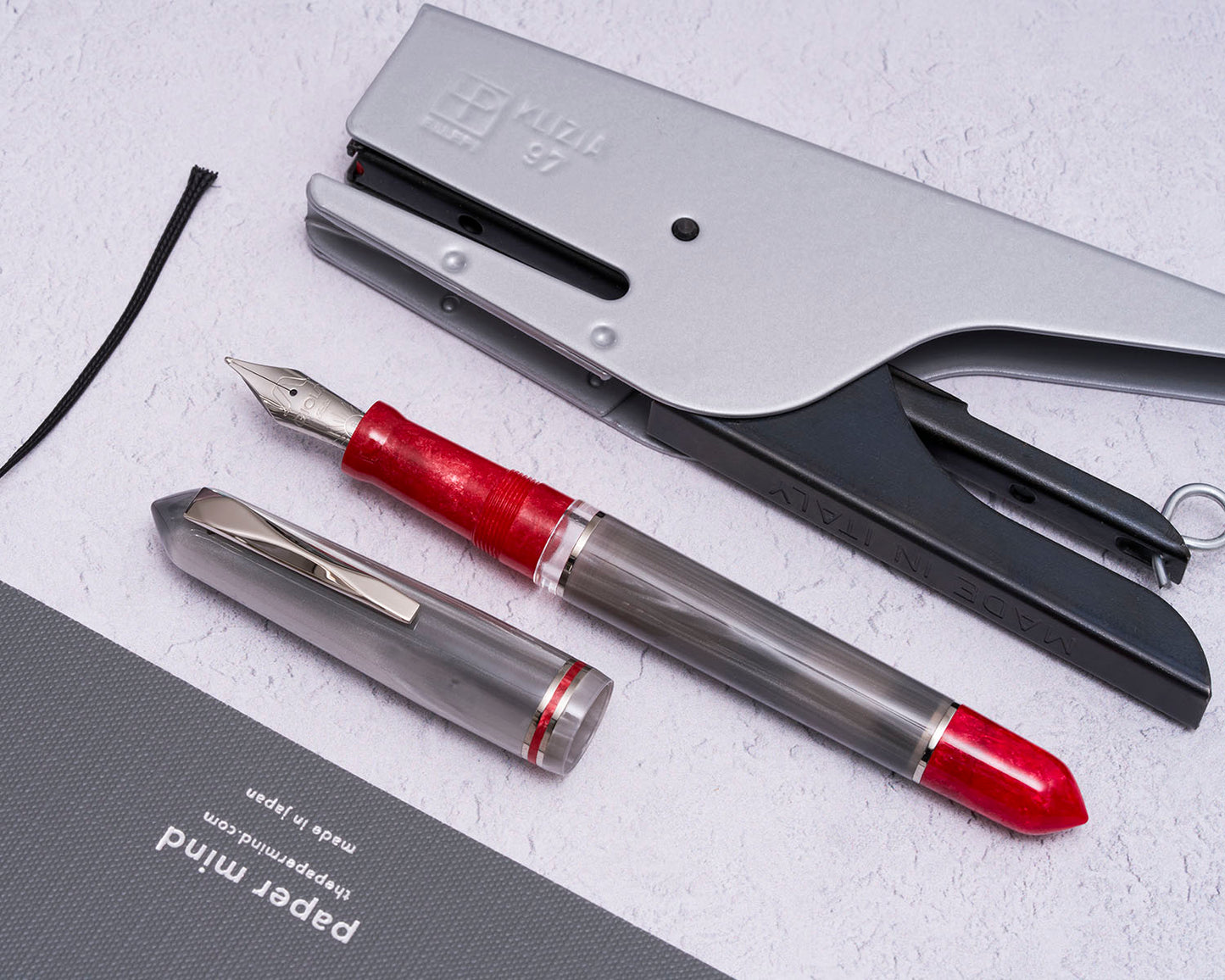 The Paper Mind x Gioia Metis Fountain Pen - Media Vita - Rhodium Trim - Made in Italy lifestyle
