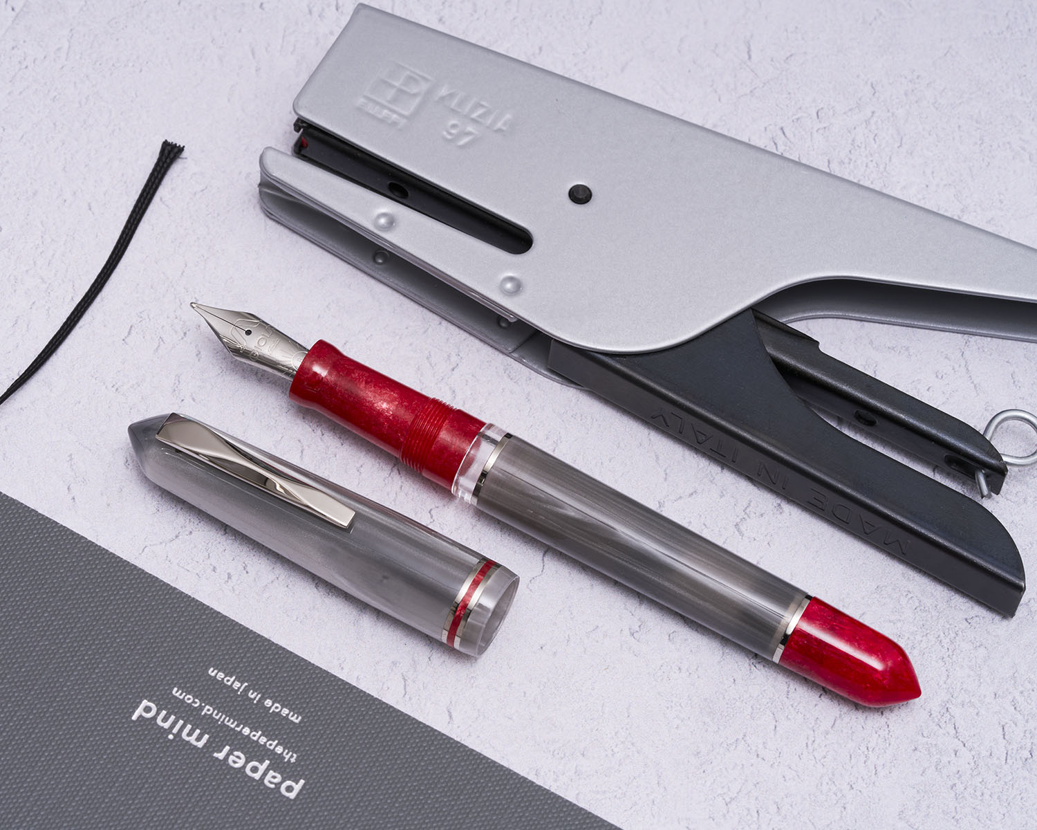 The Paper Mind x Gioia Metis Fountain Pen - Media Vita - Rhodium Trim - Made in Italy lifestyle