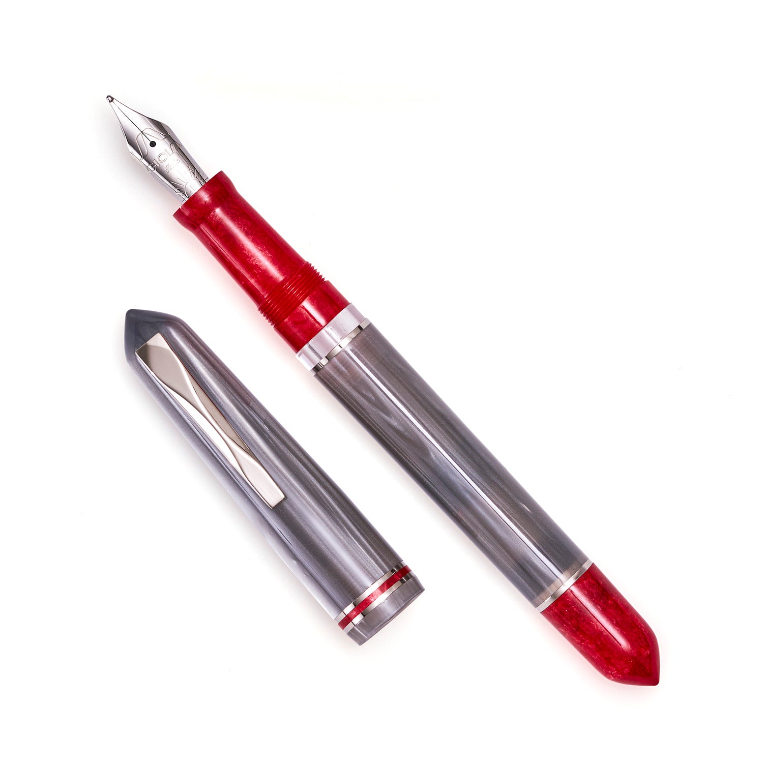 The Paper Mind x Gioia Metis Fountain Pen - Media Vita - Rhodium Trim - Made in Italy