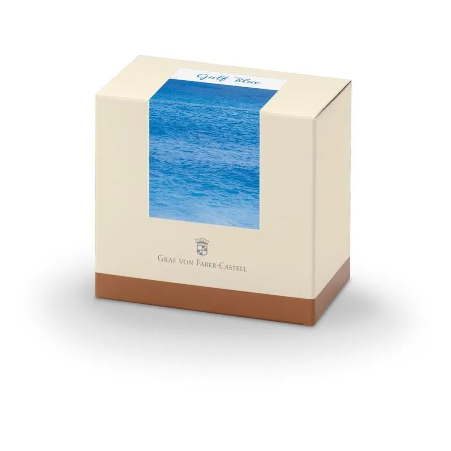 Graf Von Faber-Castell Fountain Pen Ink - 75 ml Bottle - Gulf Blue box