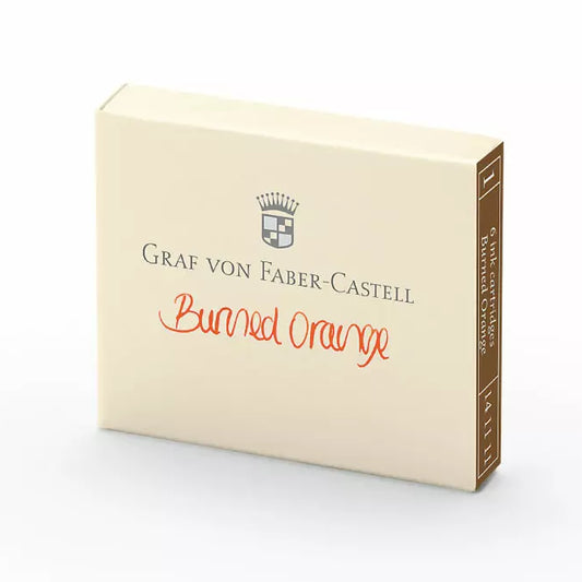 Graf Von Faber-Castell Fountain Pen Ink - 6 Cartridges - Burned Orange
