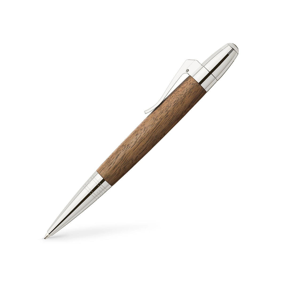 Graf Von Faber-Castell Magnum Walnut Wood Ballpoint Pen - Made in Germany