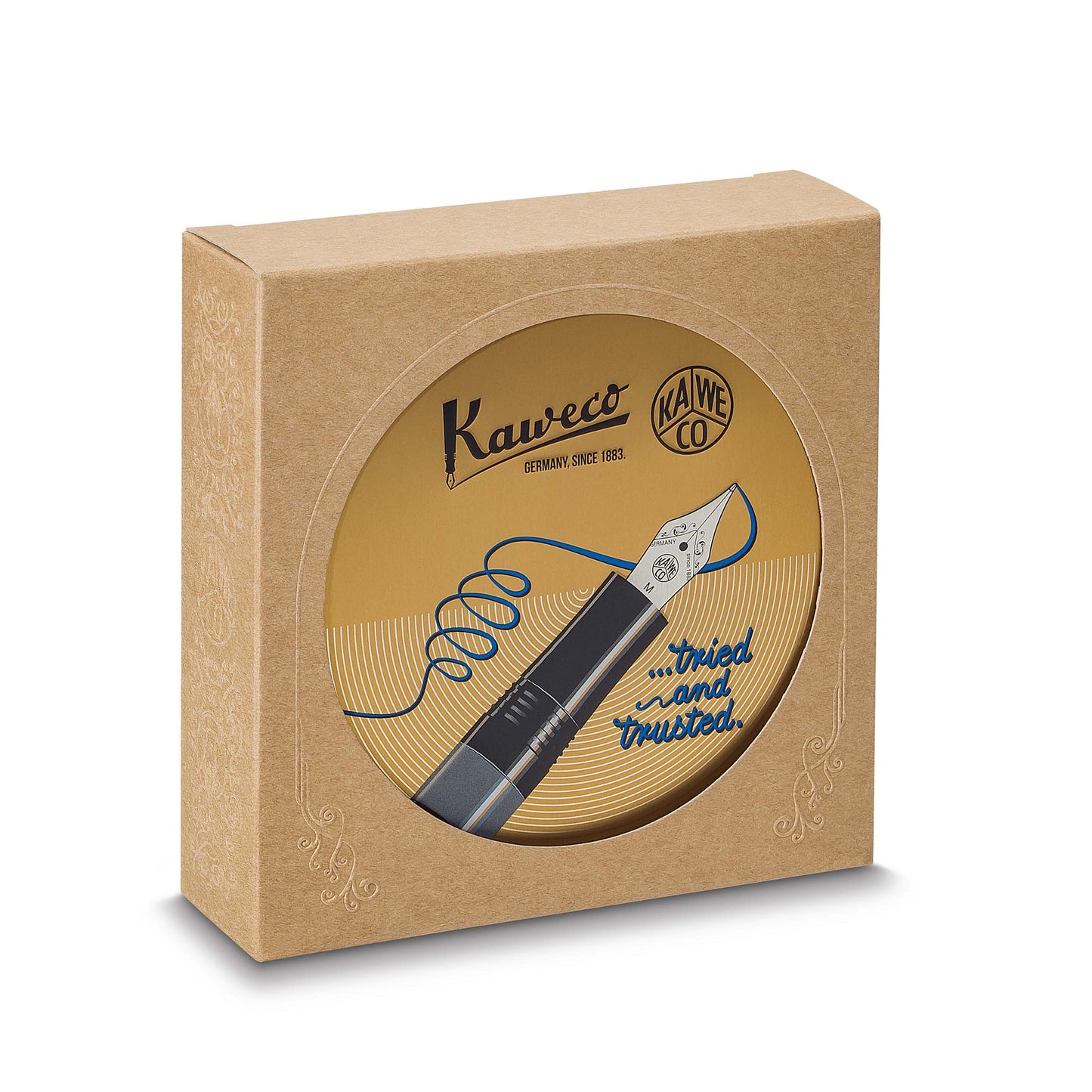 Kaweco AL Sport Piston Filler Fountain Pen Starter Set - Black - Made In Germany tin box
