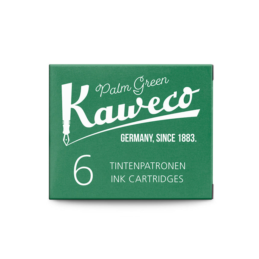 Kaweco Fountain Pen Ink - 6 Cartridges - Palm Green - Made in Austria