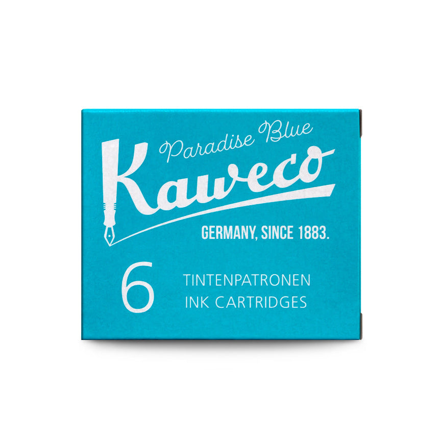 Kaweco Paradise Blue Ink - 6 Cartridges box