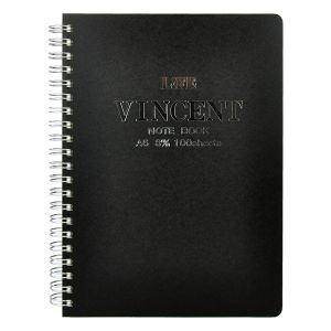 LIFE Vincent Twin Ring Notebook - A5 - Black| Made in Japan