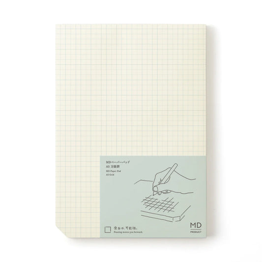 MD Paper Pad - A5 - Grid - Fountain Pen Friendly Paper Made in Japan