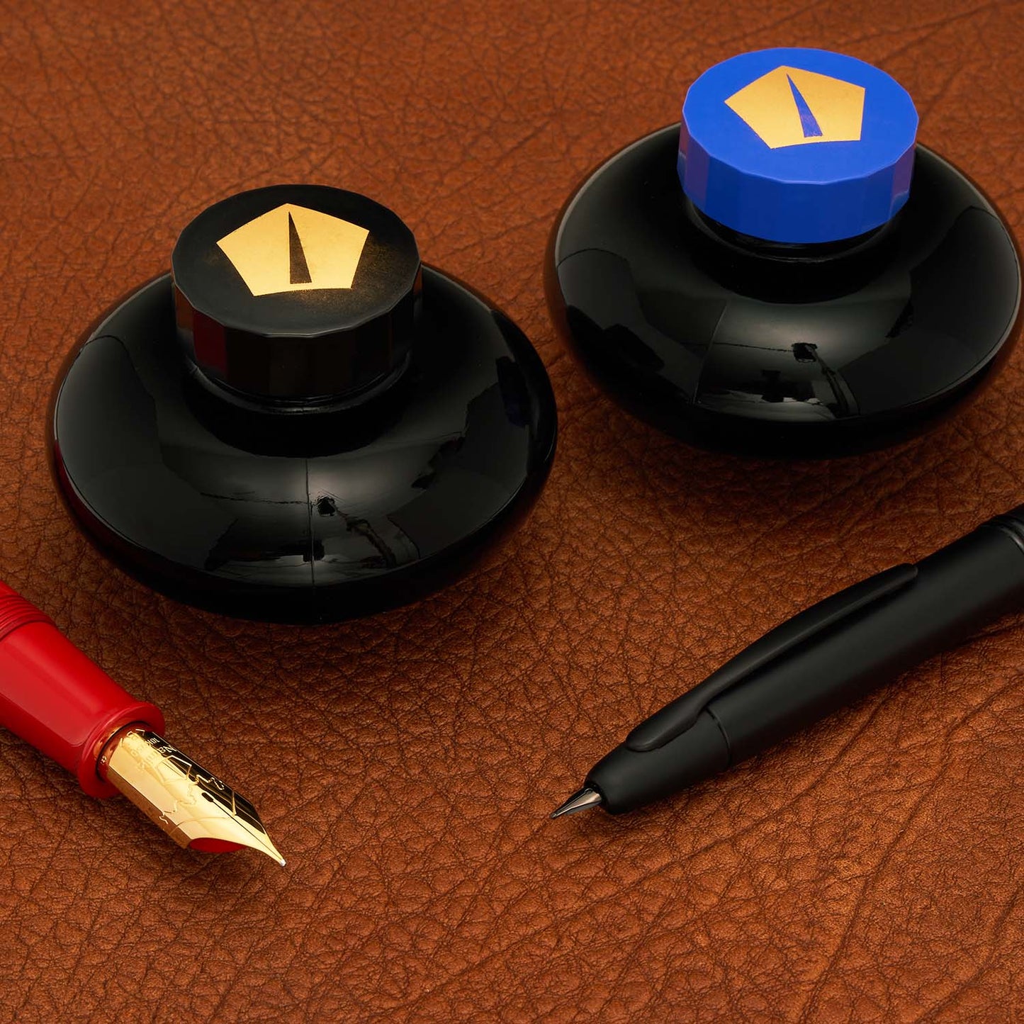 Pilot Namiki Fountain Pen Ink - 60 ml bottles with namiki emperor and pilot vanishing point fountain pens