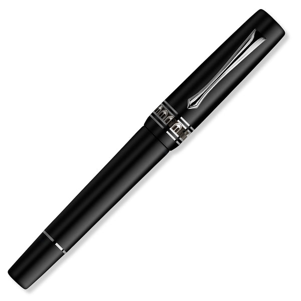 Nettuno N-E 2.0 Fountain Pen - Pelagos Matte Black - Made in Italy capped