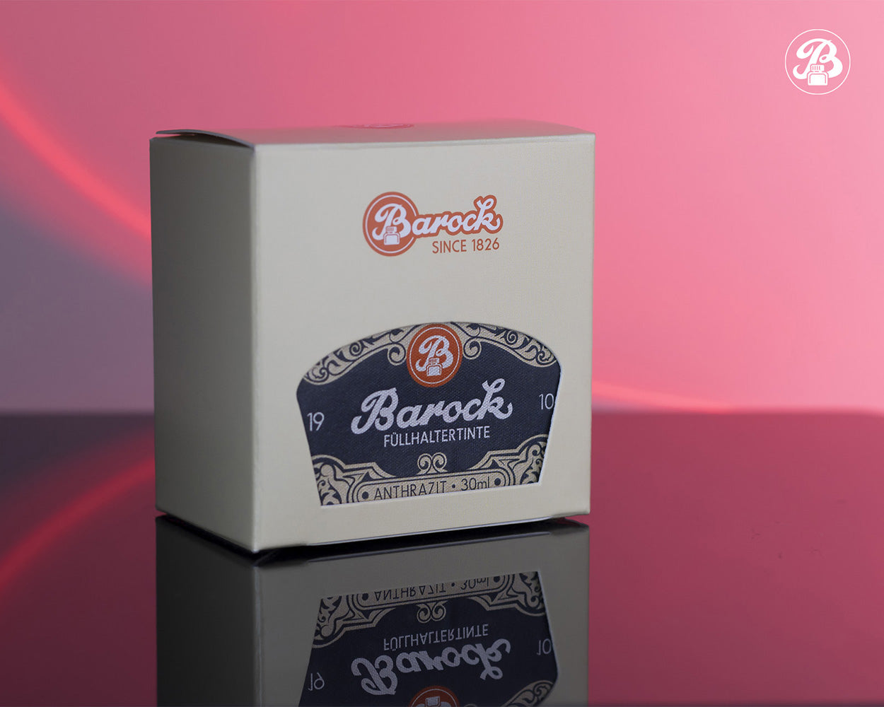 Octopus Fluids Barock 1910 Fountain Pen Ink - 30 ml Bottle - Anthrazit box