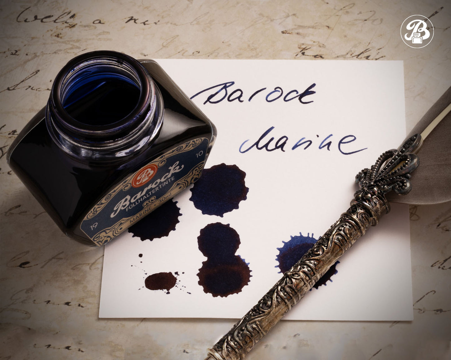 Octopus Fluids Barock 1910 Fountain Pen Ink - 30 ml Bottle - Marine lifestyle 2