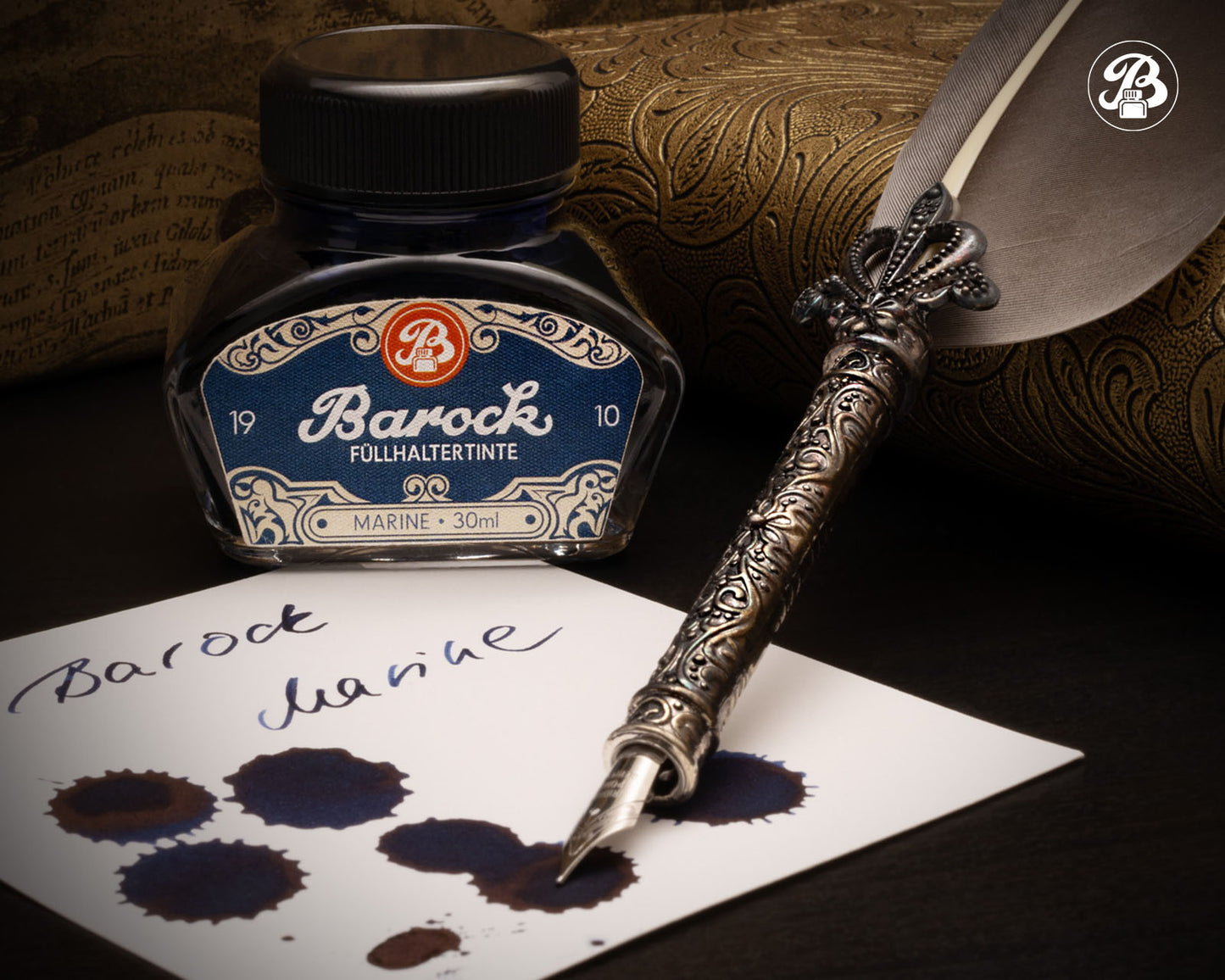 Barock 1910 Fountain Pen Ink - 30 ml Bottle - Marine