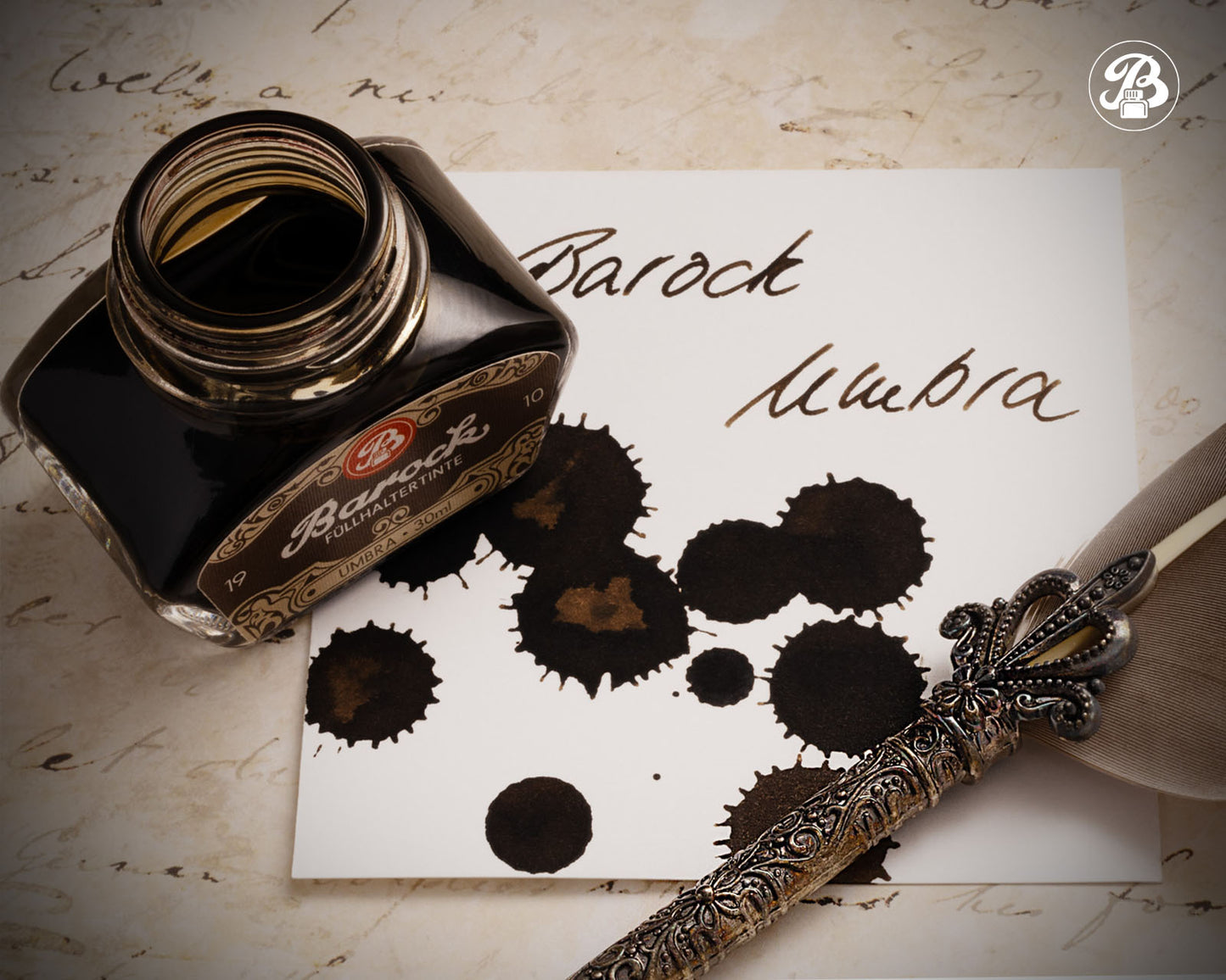 Octopus Fluids Barock 1910 Fountain Pen Ink - 30 ml Bottle - Umbra lifestyle 2