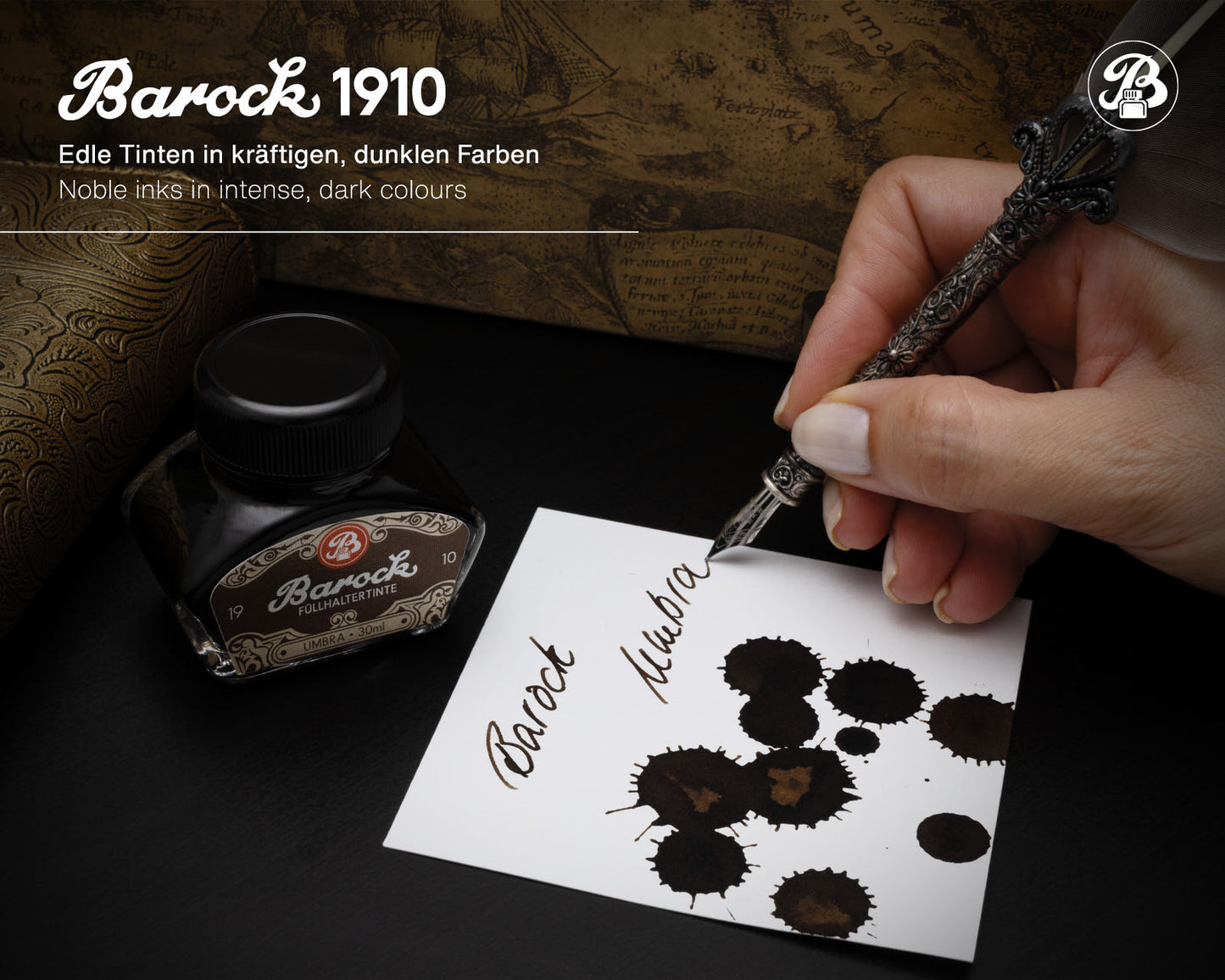 Octopus Fluids Barock 1910 Fountain Pen Ink - 30 ml Bottle - Umbra lifestyle