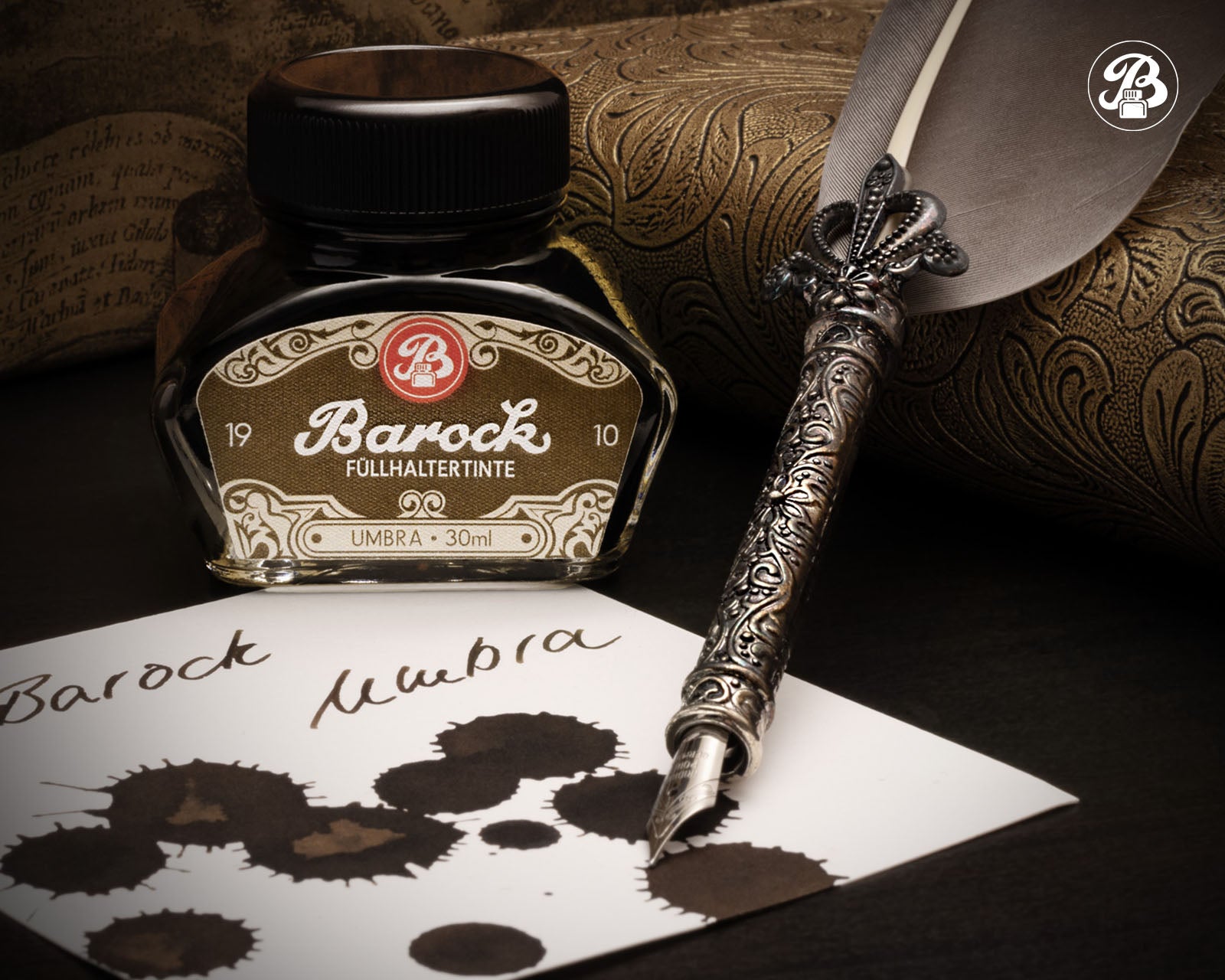 Octopus Fluids Barock 1910 Fountain Pen Ink - 30 ml Bottle - Umbra lifestyle 2