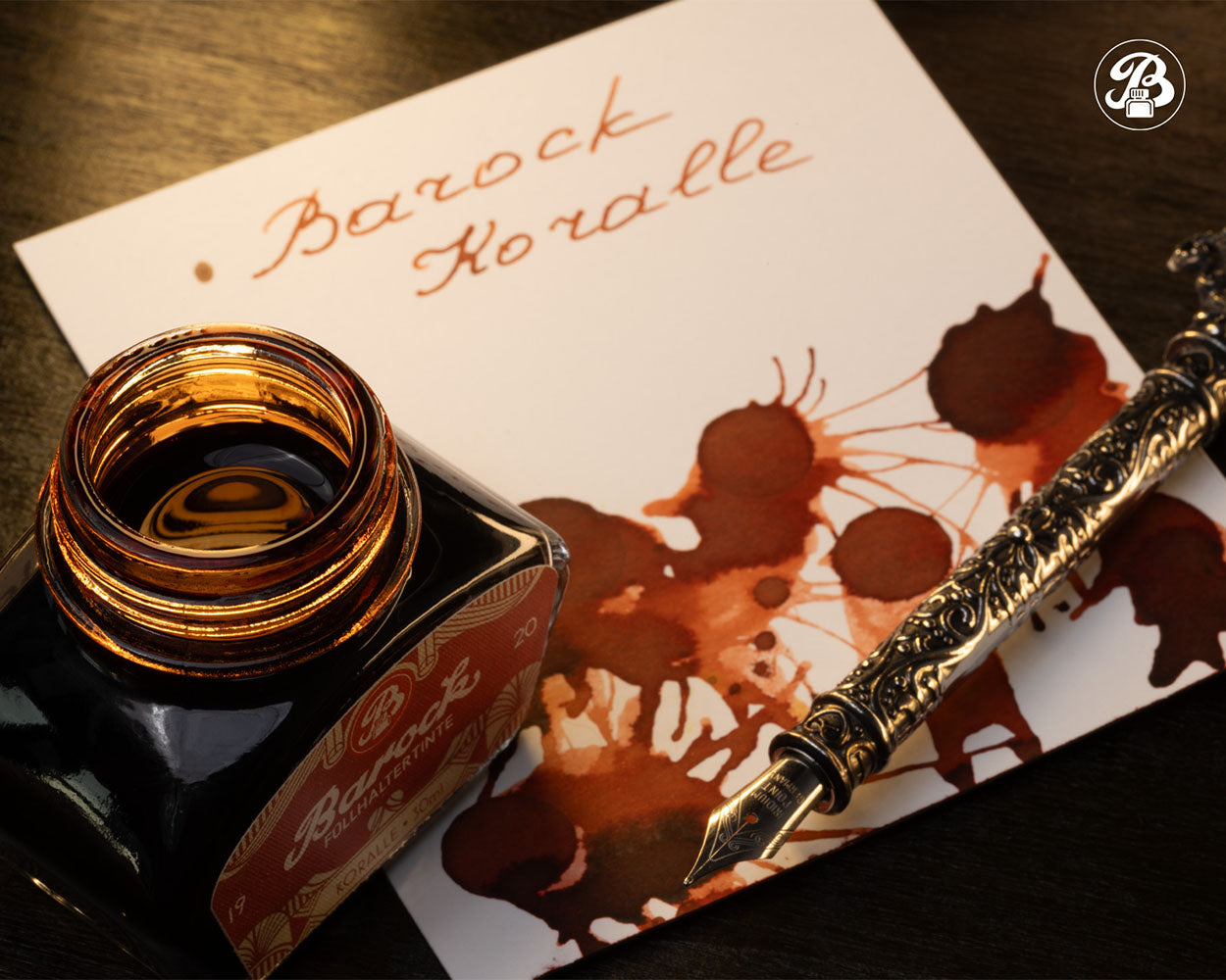 Octopus Fluids Barock 1920 Fountain Pen Ink - 30 ml Bottle - Koralle lifestyle