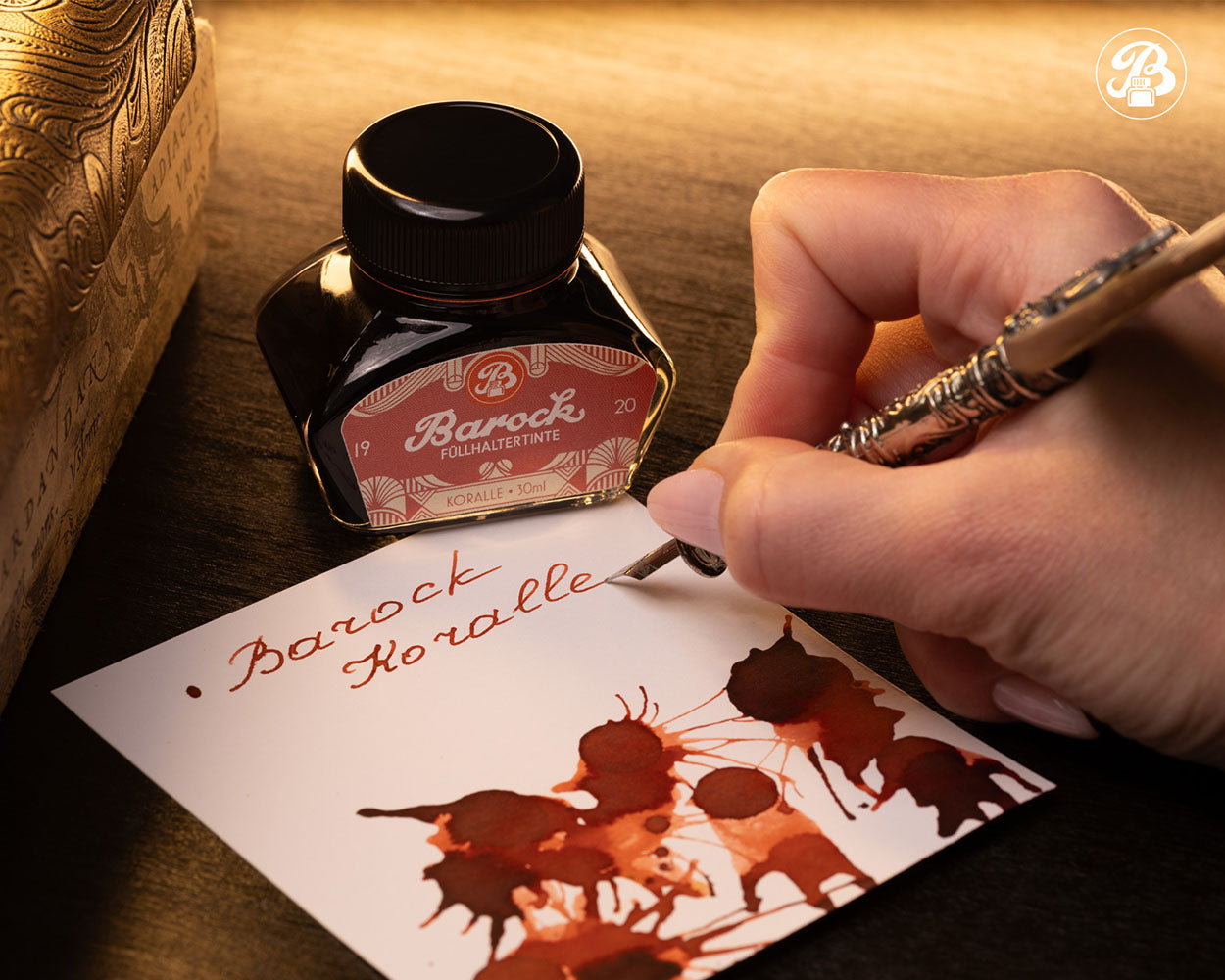 Octopus Fluids Barock 1920 Fountain Pen Ink - 30 ml Bottle - Koralle lifestyle