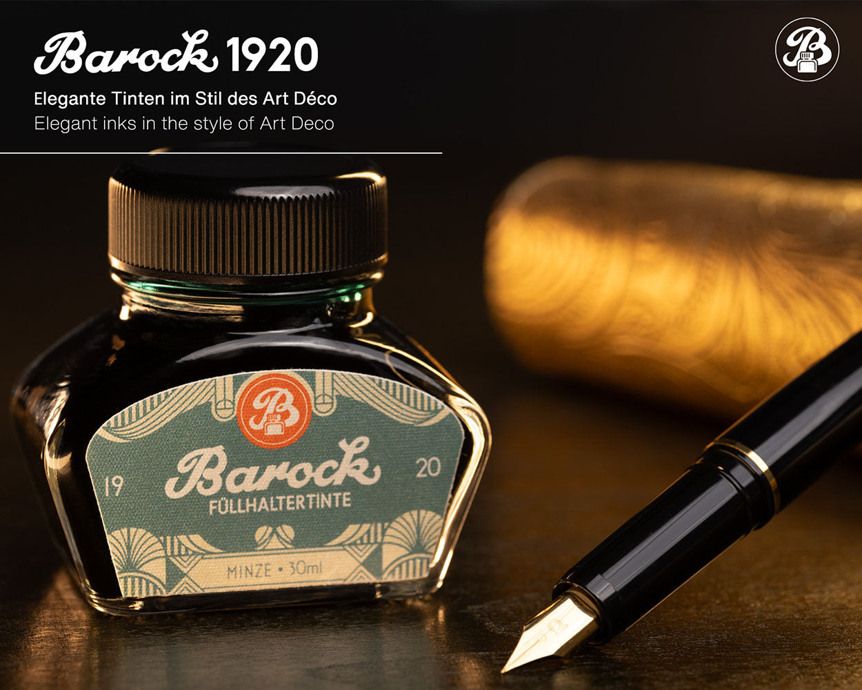 Octopus Fluids Barock 1920 Fountain Pen Ink - 30 ml Bottle - Minze lifestyle 2