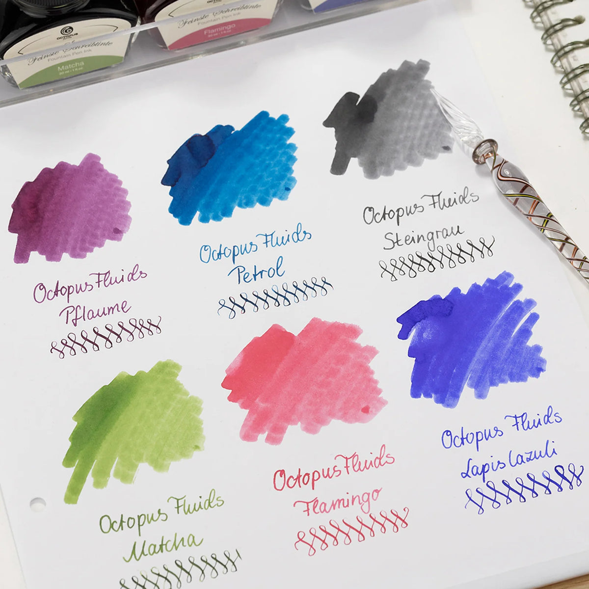Octopus Fluids Fountain Pen Ink - 30 ml Bottle - Pflaume Plum Purple - Made in Germany new ink swatches 