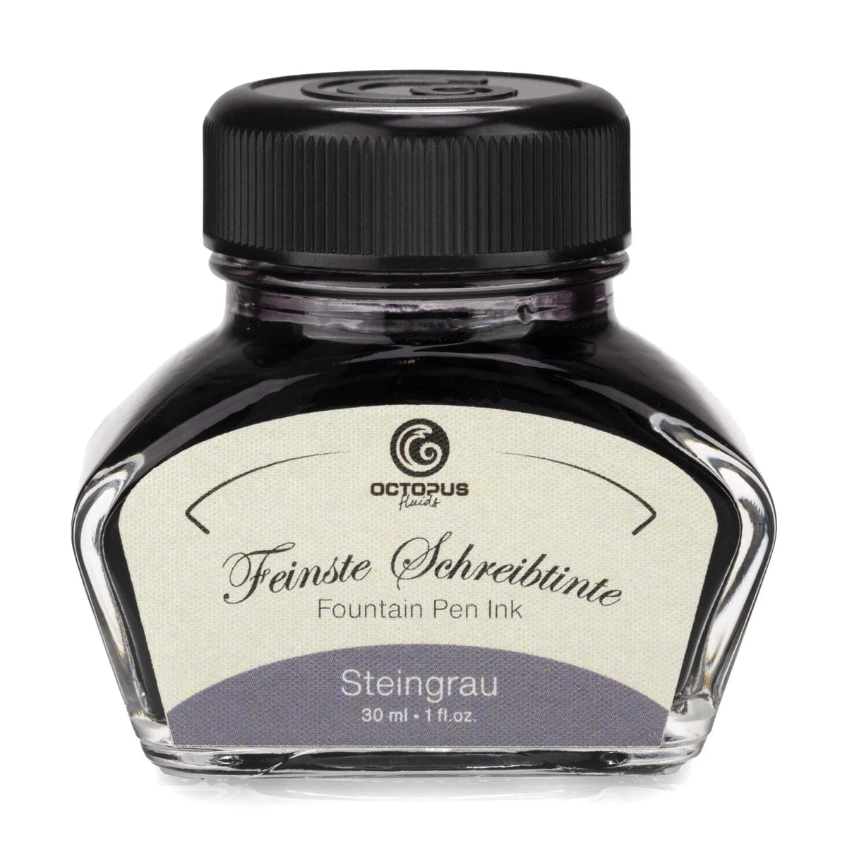 Octopus Fluids Fountain Pen Ink - 30 ml Bottle - Steingrau Stone Gray - Made in Germany